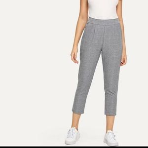 NWOT Elastic waist plaid pants